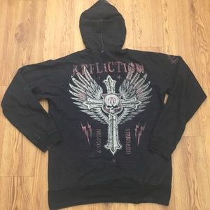 Reversible Affliction zip up